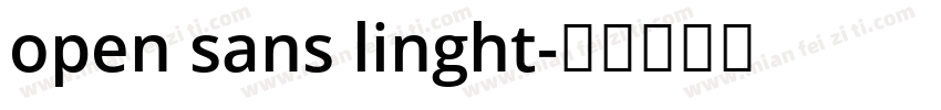 open sans linght字体转换
